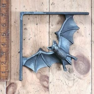 Shelf Bracket FLYING BAT Cast Antique Iron 180 x 180mm